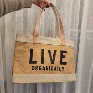 Santa Barbara Design Studio Live Organically Farmer's Market Tote NWT